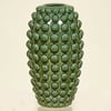 Jarrón grande  cerámica pompas verde botella