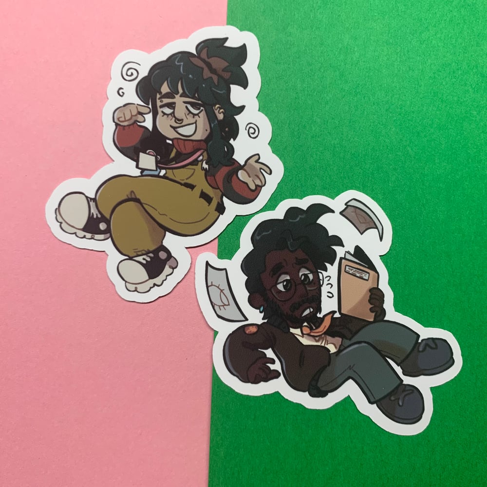 Image of alice and sam tmagp stickers