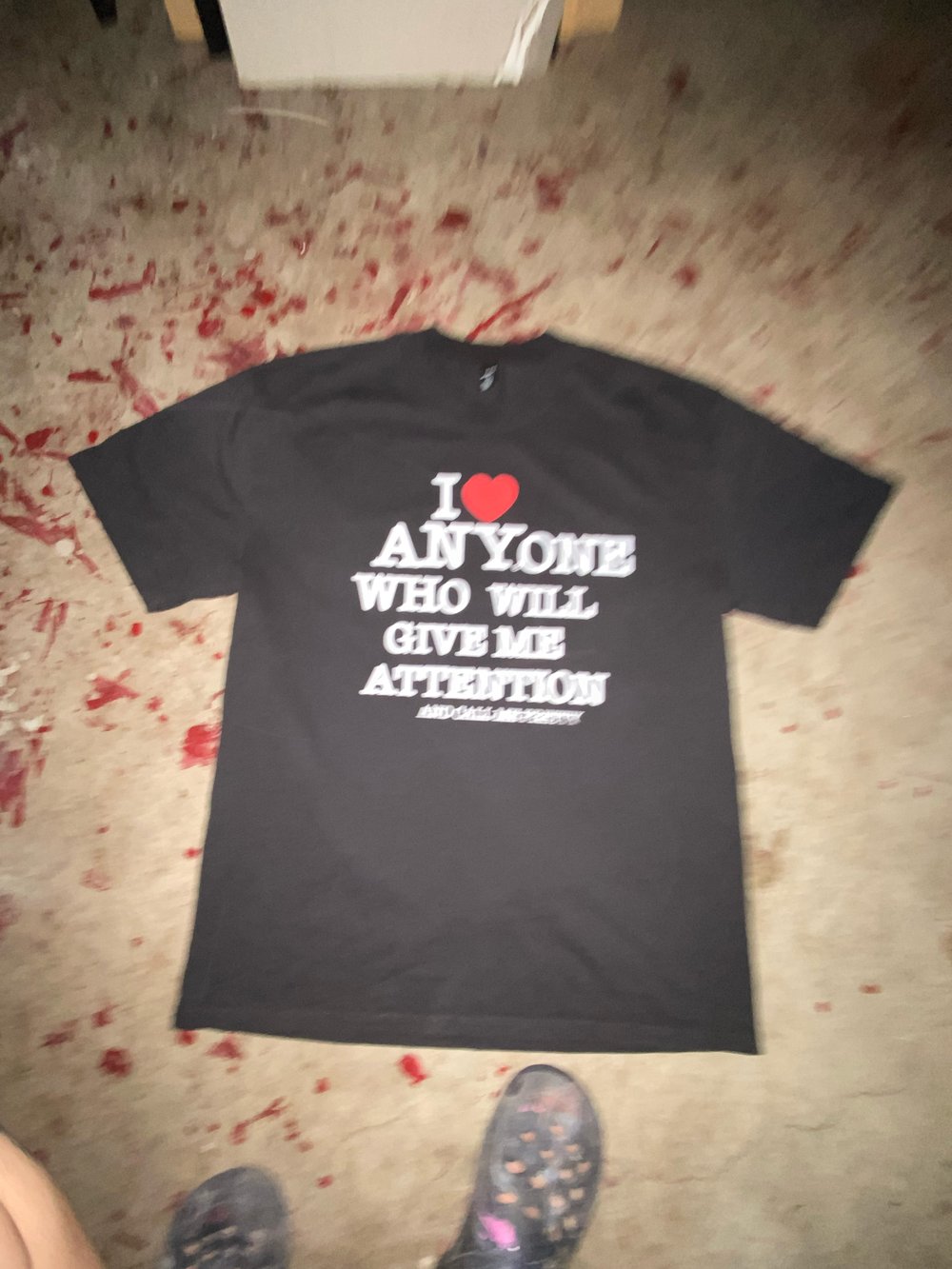 Image of I <3 ATTENTION - FADED BLACK TSHIRT (pre order)