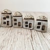 Tiny Stoneware Ceramic Houses