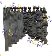 Image 1 of  100G Raw SEA Hair  Burmese Thick Double Drawn high-quality Weft bundles 