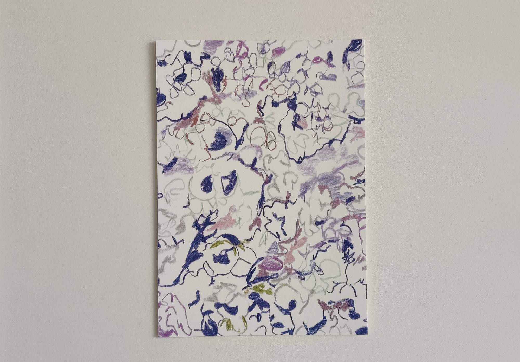 Image of a5 purple lichen print