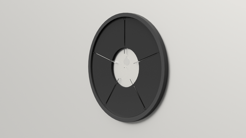 Acrylic frame with black backplate.
