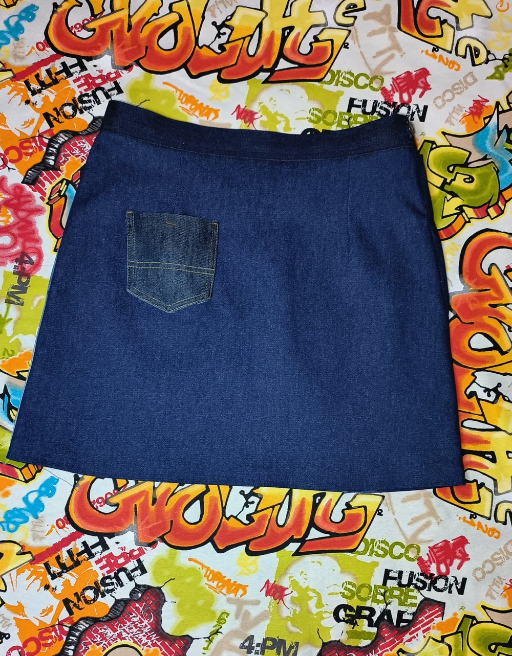 UPCYCLED A-LINE DENIM SKIRT 2