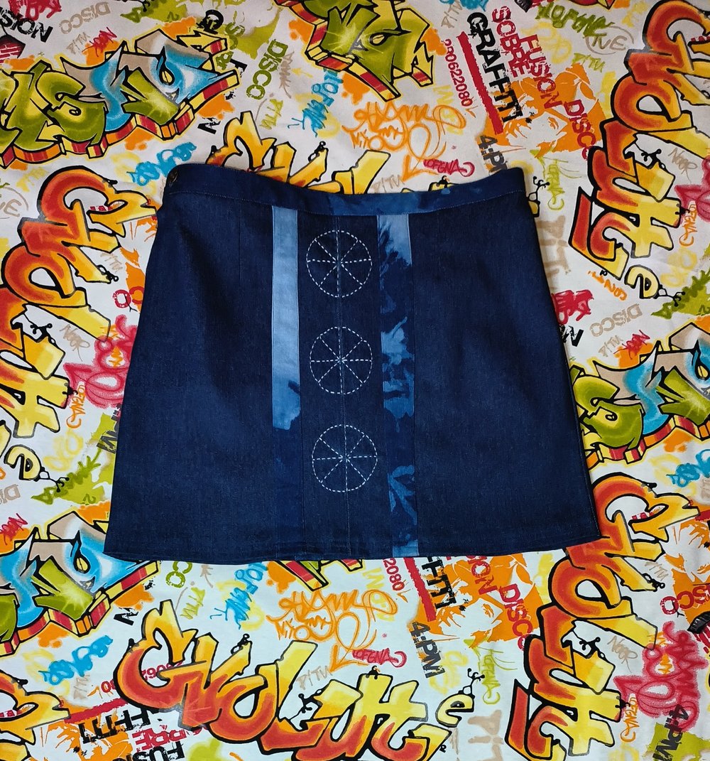 UPCYCLED A-LINE DENIM SKIRT 3