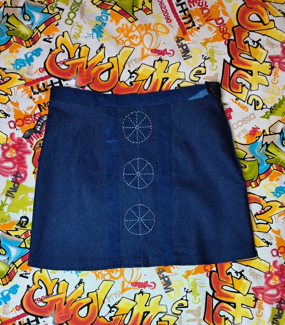 UPCYCLED A-LINE DENIM SKIRT 3