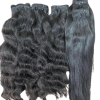 Image 3 of 100% Raw Indian wavy, curly bundles Human Hair Suppliers India, Natural Raw Hair, 200g or 300g