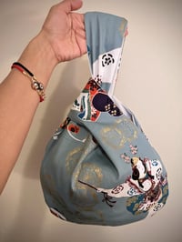 Image 2 of Japanese Dancing Geisha & Floral Knot Bag 