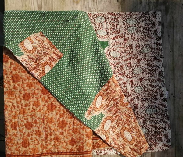 Image of Sprei/Deken Groot - Groen