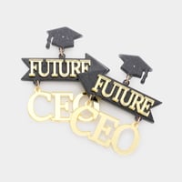 Future CEO Resin Earrings, Graduation Gift Jewelry for Daughter, Wife, Sister