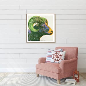Image of Andy Warhol - Bighorn Ram, Endangered Species Portfolio, Giclee Print, Poster