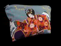 Image 5 of Japanese Dancing Geisha Zippered Clutch Purse 