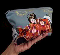 Image 1 of Japanese Dancing Geisha Zippered Clutch Purse 