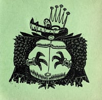 Image 1 of King K Rool Linocut