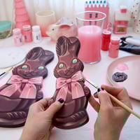 Image 5 of Chocolate Easter bunny plaque 10”