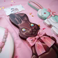 Image 6 of Chocolate Easter bunny plaque 10”