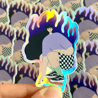 Image 1 of Sticker holographique - Skate