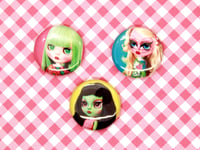 Image 1 of Dear Girlface Dolls 1" Pin / SERIES 2