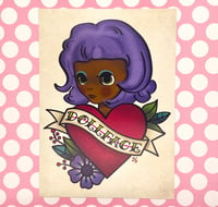 Image 2 of Dollface (Purple Hair) / 5x7 Art Print
