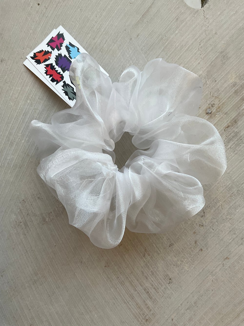 Big white organza scrunchie