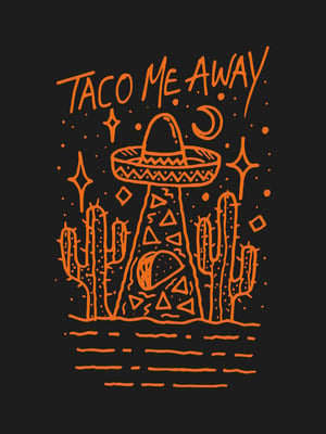 Image of Taco Me Away Hoodie | Black 🌮