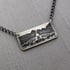 Etched Sterling Silver Purdue Loeb Fountain Necklace (small) Image 3