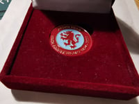 Image 4 of 150th anniversary medal in claret and blue