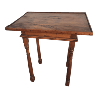 Image 1 of Antique Rustic Swiss Walnut Side Table, Possibly 17th Century