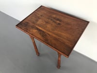 Image 2 of Antique Rustic Swiss Walnut Side Table, Possibly 17th Century