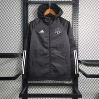 Image 1 of Manchester United Black & White Windbreaker