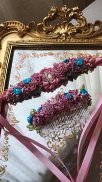 Image 1 of Barbie Pink Crystal Rhinestones Bun Wrap