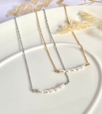 Image 1 of "Serenity" Pearl Row Necklace