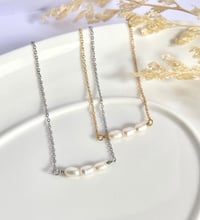 Image 1 of "Tranquil" Pearl Row Necklace