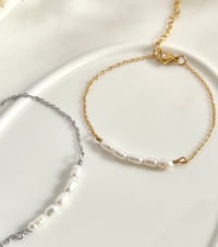 Image 1 of "Serenity" Pearl Row Anklet