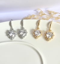 Image 1 of "Sweetheart" Etched Crystal Earrings