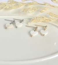 Image 2 of Shell Heart Earrings