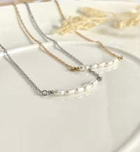 Image 2 of "Serenity" Pearl Row Necklace