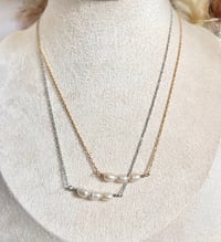 Image 3 of "Tranquil" Pearl Row Necklace
