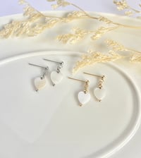 Image 3 of Shell Heart Earrings