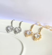 Image 3 of "Sweetheart" Etched Crystal Earrings