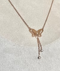 Image 3 of Hanging Butterfly Necklace