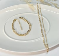 Image 4 of Layered Bead & Chain Bracelet