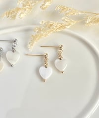 Image 4 of Shell Heart Earrings