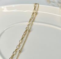 Image 5 of Layered Bead & Chain Bracelet