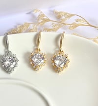 Image 5 of "Sweetheart" Etched Crystal Earrings