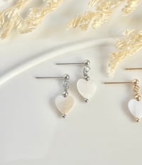 Image 5 of Shell Heart Earrings