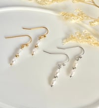 Image 2 of Layered Beaded Pearl Earrings