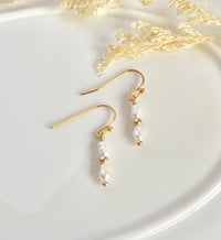 Image 3 of Layered Beaded Pearl Earrings
