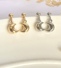 Image 1 of Puffy Moon Earrings