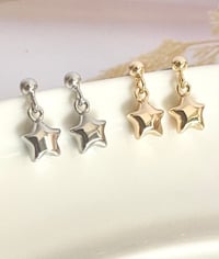 Image 1 of Puffy Star Earrings